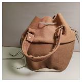 Genuine leather and Vinyl, tri-tone, handcrafted bag (or purse)