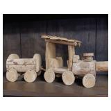Rustic Wooden Train Farmhouse Locomotive Decor/ Vintage Handmade Toy