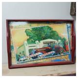 Travel America breakfast in bed tray  (real wood!)