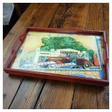 Travel America breakfast in bed tray  (real wood!)