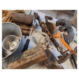 Huge Lot!  Vintage tools of all kinds - includes antique tool box - all for one bid!