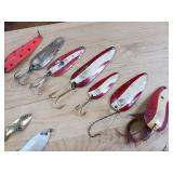 Dardevle Lot + copper weedless "Dardevlet", Multiple "Dardevlet" various styles, Dardevle