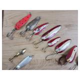 Dardevle Lot + copper weedless "Dardevlet", Multiple "Dardevlet" various styles, Dardevle