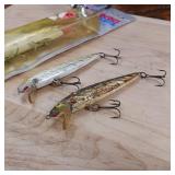 3 lures REBEL Floater (New in original package), Rebel Sinker, & one unmarked.