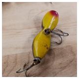 Vintage Heddon Tiny Tad - Tadpolly fishing lure, & Hula Hoople two part lure.