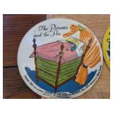 Vintage 6 1/2" pictures Record Guild of America "Turkey Straw", "Take A Little Peck", "The Princess and the Pea", "Planting Corn", "Oh Susanna", and "Laugh Laugh Phonograph"