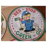 The colorful, illustrated labels feature classic nursery rhymes and simple moral lessons, such as "Shoo Fly Don