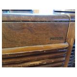 Vintage 1946 Philco Model 46-1203 tube radio and record player in a wooden case - works!
