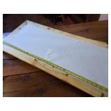 "Bigfoot with Raccoon" canvas print or painting in a handcrafted rustic wooden frame