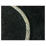 Sterling Silver Chevron, V shape Riccio chain, Italian Weave necklace