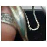 Sterling Silver cuff bracelet, knot design. Kit Heath makers mark