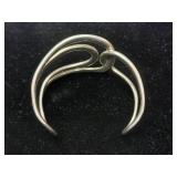 Sterling Silver cuff bracelet, knot design. Kit Heath makers mark