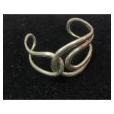 Sterling Silver cuff bracelet, knot design. Kit Heath makers mark