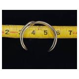 Sterling Silver cuff bracelet, knot design. Kit Heath makers mark