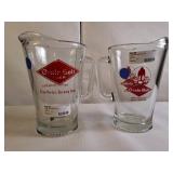 Lot of 2 Vintage Grain Belt Beer pitchers, classified as collectible barware