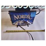 Vintage Labatt Blue beer neon sign featuring a maple leaf and a "Nordic" graphic - works