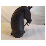 Cast iron horse head hitching post