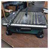 Masterforce 7-inch wet tile saw - 5/8 arbor - diamond-coated blade and a water cooling system