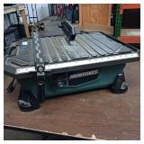 Masterforce 7-inch wet tile saw - 5/8 arbor - diamond-coated blade and a water cooling system