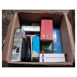 Large Lot  collection of electronic networking and media hardware, including several Slingbox devices, a digital-to-analog converter box, and various routers/modems