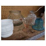 These vintage apothecary jars originally used in pharmacies to store and display medicines and chemicals