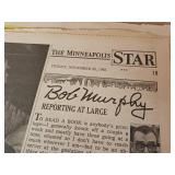 November 22, 1963, edition of The Minneapolis Star newspaper featuring the assassination of President John F. Kennedy.