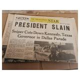 November 22, 1963, edition of The Minneapolis Star newspaper featuring the assassination of President John F. Kennedy.