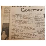 November 22, 1963, edition of The Minneapolis Star newspaper featuring the assassination of President John F. Kennedy.