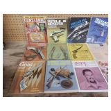 Collection of vintage firearms magazines and catalogs from the mid-20th century.