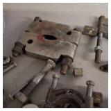 Large lot of vintage mechanical pullers, used for removing gears, bearings, or pulleys from shafts.