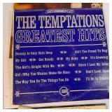 Large lot as a collection of vintage vinyl records featuring The Temptations and several other artists.