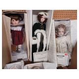 Large Collection of vintage porcelain dolls, including limited editions from makers like Ashton Drake Galleries and Seymour Mann