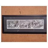 Carl Brenders "Canadian Lynx Triptych" and two other prints