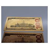 Commemorative Donald Trump - 24K gold foil - $100 & $1000 Novelty - Collectible "Trump Bucks" or "Gold Trump Notes."