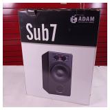 ADAM Audio Sub7 Active Subwoofer, designed to complement smaller studio monitor in original box
