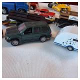 A collection of Vintage Diecast metal toy vehicles.
