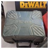 Large Lot of durable tool boxes and carrying cases, prominently featuring the DEWALT brand.