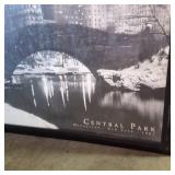 Framed art print of the Gapstow Bridge in Central Park, New York City, titled "Central Park 1961"
