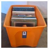 Large Bin of Vintage Collectible LP