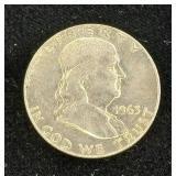 Franklin Half Dollar - 90% silver - 1 coin - Tax Exempt