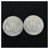 1964 Kennedy Half Dollars 2 coins - Tax Exempt