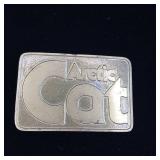 Vintage Arctic Cat brass belt buckle - C. 1970