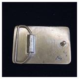 Vintage Arctic Cat brass belt buckle - C. 1970