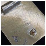 Vintage Arctic Cat brass belt buckle - C. 1970