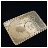 Vintage Arctic Cat brass belt buckle - C. 1970