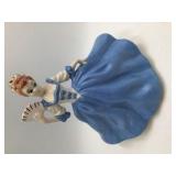 Vintage Porcelain Figurine Lady in Blue Ball Gown
