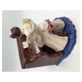 Vintage Porcelain Figurine Lady Playing Piano