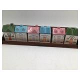 Vintage Ceramic Spice/Herb House Set with Tray