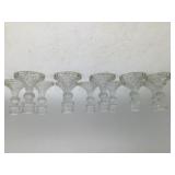 Vintage Glass Candlestick Holders (Set of Twelve)
