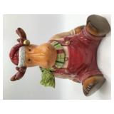 Vintage Ceramic Holiday Moose Cookie Jar